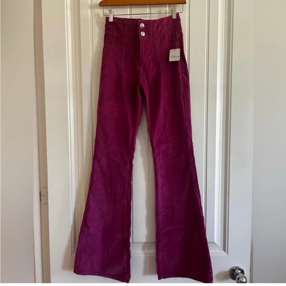 Free People- We The Free Jayde Cord Flare Jeans 
Size 24 NWT - Picture 2 of 13